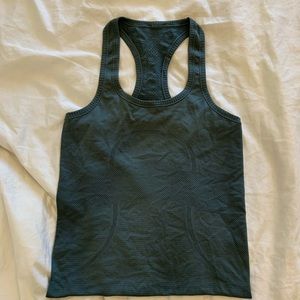 LULULEMON swiftly tech tank dark green size 2